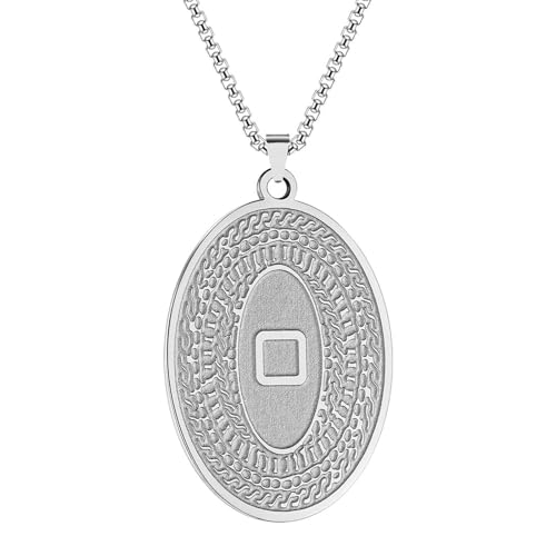SYAVR Ovale Münzkette Damen Edelstahl Anhänger Schmuck Herren Punk Schmuck SYAVR Ovale Münzkette Damen Edelstahl Anhänger Schmuck Herren Punk Schmuck von SYAVR