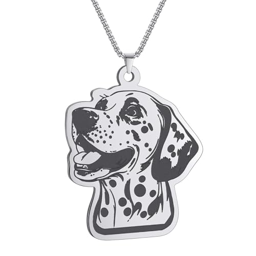 SYAVR Personalisierter Hundetier-Anhänger für Männer und Frauen Niedliche Hunde-Enthusiast-Edelstahl-Schmuckkette von SYAVR