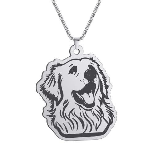 SYAVR Pyrenäen Sennenhund Halskette für Männer und Frauen Cartoon Schmuck Haustier Enthusiasten Tieranhänger von SYAVR