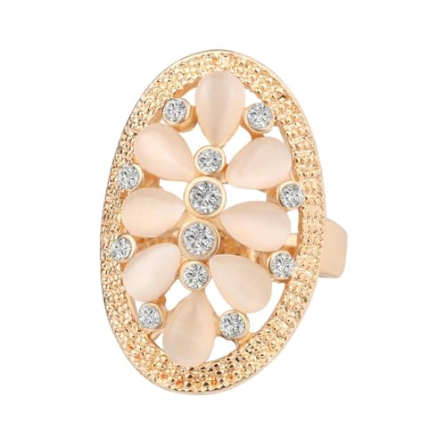 SYAVR Ring Modeschmuck Hohler Ring eingelegt mit High-End-Strasssteinen Damenschmuck von SYAVR