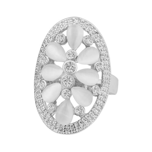 SYAVR Ring Modeschmuck Hohler Ring eingelegt mit High-End-Strasssteinen Damenschmuck von SYAVR