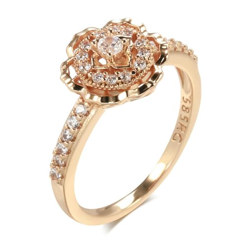 SYAVR Roségold Zirkon Ring, Damen Rose Gesellschaftliches Temperament, Trendige Accessoires SYAVR Roségold Zirkon Ring, Damen Rose Gesellschaftliches Temperament, Trendige Accessoires von SYAVR
