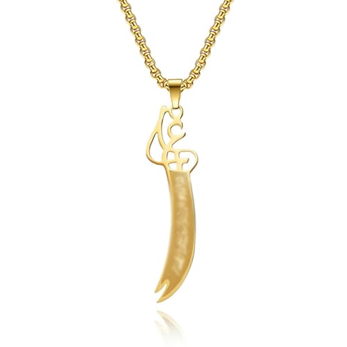 SYAVR Titanstahl ausgehöhlte gravierte kleine Messerkette mit 18 Karat Gold überzogen Herren Anhänger Anhänger Anhänger SYAVR Titanstahl ausgehöhlte gravierte kleine Messerkette mit 18 Karat Gold überzogen Herren Anhänger Anhänger Anhänger von SYAVR