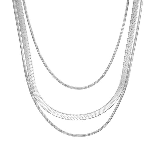 SYAVR Trendige und personalisierte dreilagige Schlangenkette Modische Damen Mehrschichtige Klinge 18k Gold Edelstahl Schlüsselbein Kette Halskette SYAVR Trendige und personalisierte dreilagige Schlangenkette Modische Damen Mehrschichtige Klinge 18k Gold Edelstahl Schlüsselbein Kette Halskette von SYAVR