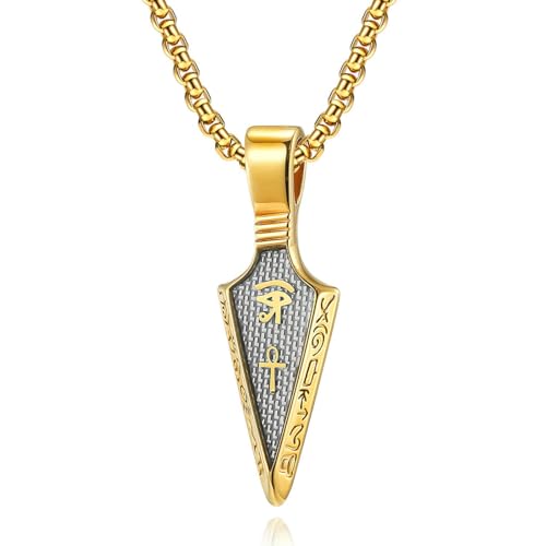 Schmuck Horus Eye Anka Speerspitze Edelstahl Halskette Kohlefaser Titan Stahl Anhänger Schmuck Horus Eye Anka Speerspitze Edelstahl Halskette Kohlefaser Titan Stahl Anhänger von SYAVR