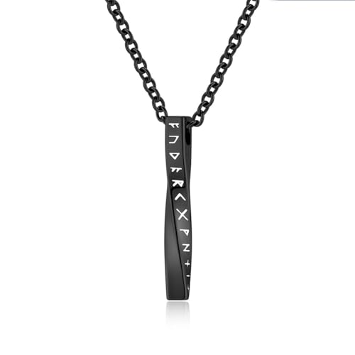Viking Script Mobius Titanstahl Halskette, neutral und einfach Herren und Damen Pullover Kette, Edelstahl Anhänger Viking Script Mobius Titanstahl Halskette, neutral und einfach Herren und Damen Pullover Kette, Edelstahl Anhänger von SYAVR
