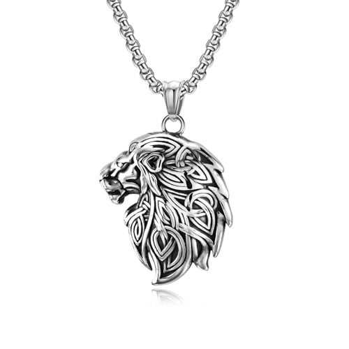Vintage Männliche Löwenkopf Titan Stahl Halskette Mit Einem Einzigartigen Und DominantEn Hip-Hop Artistic Style Herren Accessoire Anhänger Vintage Männliche Löwenkopf Titan Stahl Halskette Mit Einem Einzigartigen Und DominantEn Hip-Hop Artistic Style Herren Accessoire Anhänger von SYAVR