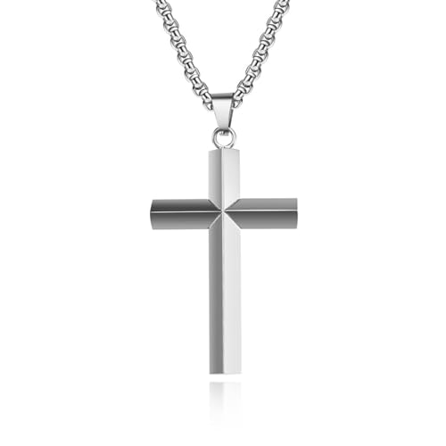 Vintage Saint Simple Diamond Mirror Titan Kreuz Halskette Edelstahl Kreuz Anhänger Vintage Saint Simple Diamond Mirror Titan Kreuz Halskette Edelstahl Kreuz Anhänger von SYAVR