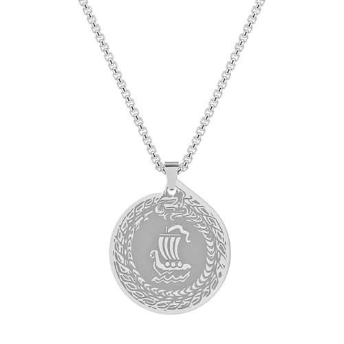 Wikinger Drachen Ring Anhänger Wikinger Schmuck Wikinger Schlange Ring Halskette von SYAVR