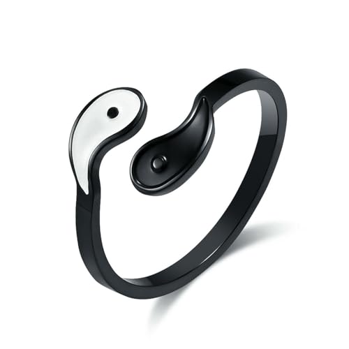 Yin Yang Fisch Tai Chi Diagramm Titan Stahl Ring Ring, Unisex, Minderheit Persönlichkeit, Herren und Frauen Handzubehör Yin Yang Fisch Tai Chi Diagramm Titan Stahl Ring Ring, Unisex, Minderheit Persönlichkeit, Herren und Frauen Handzubehör von SYAVR