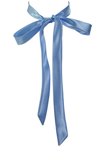 Damen-Fliege, lange Seide, Satin, Selbstbindung/Schleife für T-Shirt, Dekoration, Muttertagsgeschenk, W-B-T1, Hell, blau, Einheitsgröße von SYAYA