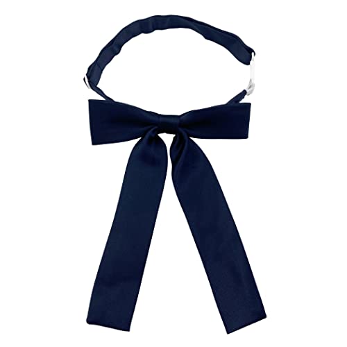 SYAYA Damen Krawatte Damen Mädchen Party verstellbar vorgebunden Fliege einfarbig Fliege für Frauen Krawatten WLJ08 - Blau - Einheitsgröße von SYAYA