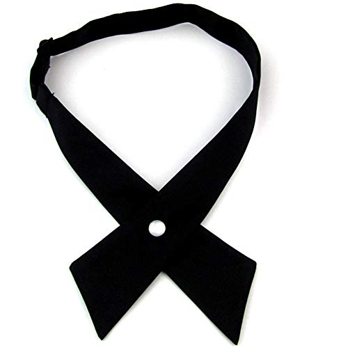 SYAYA Damen pre gebunden crossover bowties junge verstellbare schuluniform kreuzschnürung bow ties Schwarz One Size von SYAYA
