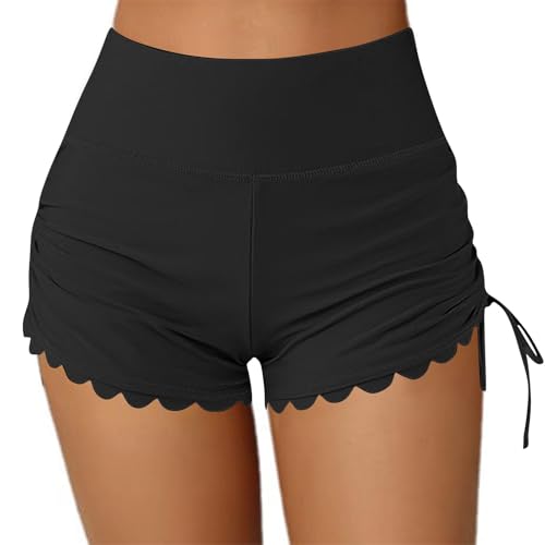 2025 Neue Bikinihose Damen Anti-Exposition Boxer Sport Yoga Shorts Strandhose Kordelzug Badeanzug Einteiler Sport Shorts Yoga Jogging Sporthose Bademode von SYDUZAX