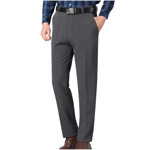 Anzughose Herren Stretch Bundfalte Stoffhose Wide Baggy Businesshose Stilvolle Freizeithose Einfarbig Sporthose Leichte Luftige Weite Beine Hose gerader Passform mit Taschen und Knöpfen Freizeithose Anzughose Herren Stretch Bundfalte Stoffhose Wide Baggy Businesshose Stilvolle Freizeithose Einfarbig Sporthose Leichte Luftige Weite Beine Hose gerader Passform mit Taschen und Knöpfen Freizeithose von SYDUZAX