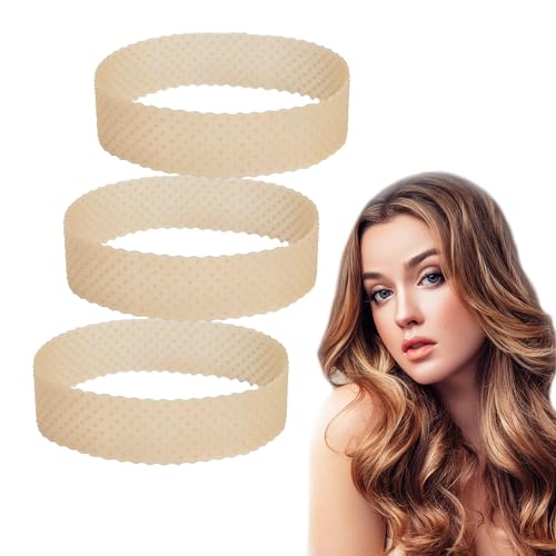 SYEYCW 3 Stück Silikon Perückenband Stirnband, Nahtlose Rutschfestes Perückengriff, Unisex Elastisch Perückengriffband, Soft Verstellbare Perücke Haarband, für Fixiert Damen und Herren Perücken von SYEYCW
