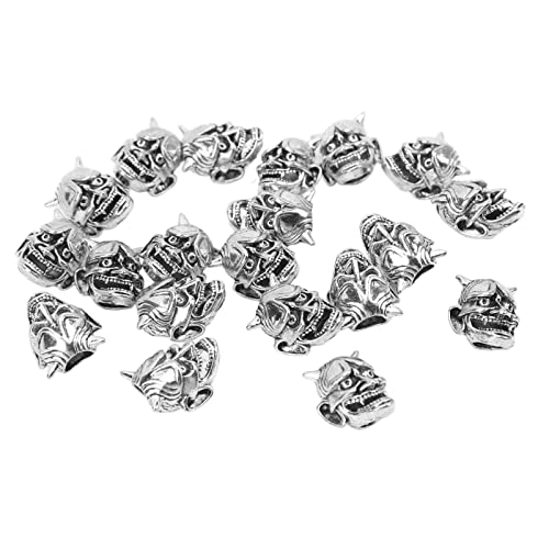 20-teiliges antikes Bartperlen-Set, Halloween-Totenkopf-Zopf-Dreadlock-Schmuckzubehör, Bartperlen für Männer, Zöpfe, Locs-Schmuck von SYH&AQYE