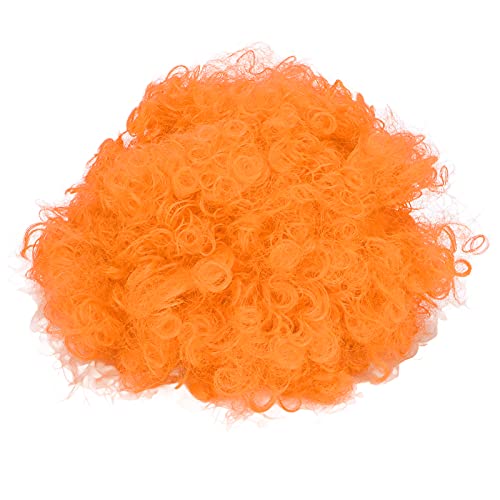 Afro Perücke, Halloween Kostüme Perücke, 70Er Jahre Outfits für Männer und Frauen, Bequeme, Atmungsaktive Perücke, Geeignet für Halloween Party Rollenspiele (Orange) von SYH&AQYE