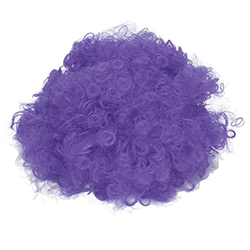 Afro Perücke, Halloween Kostüme Perücke, 70Er Jahre Outfits für Männer und Frauen, Bequeme, Atmungsaktive Perücke, Geeignet für Halloween Party Rollenspiele (Violett) von SYH&AQYE