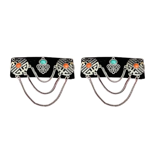 Ethnische Mongolische inspirierende Fussel-Haarspange mit Quasten und aufwendigen Strass-Details für Hochzeiten und Festivals Ethnische Mongolische inspirierende Fussel-Haarspange mit Quasten und aufwendigen Strass-Details für Hochzeiten und Festivals von SYJHHWGS