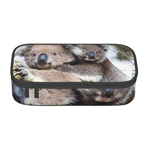 Federmäppchen mit Landschaftsmalerei und Zwischenschicht, für Schule, Büro und Reisen, hohe Kapazität, Koala Bär, Einheitsgröße, Taschen-Organizer von SYLALE