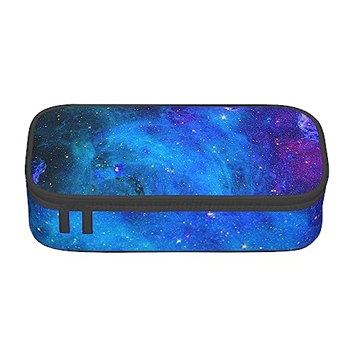 Federmäppchen mit Osterei-Hasen-Motiv, mit Zwischenschicht, für Schule, Büro und Reisen, hohe Kapazität, Galaxy, Einheitsgröße, Taschen-Organizer von SYLALE