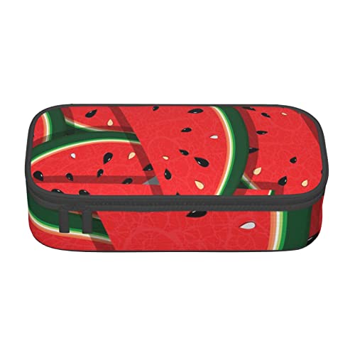 Federmäppchen mit Osterei-Hasen-Motiv, mit Zwischenschicht, für Schule, Büro und Reisen, hohe Kapazität, Rote Wassermelone, Einheitsgröße, Taschen-Organizer von SYLALE