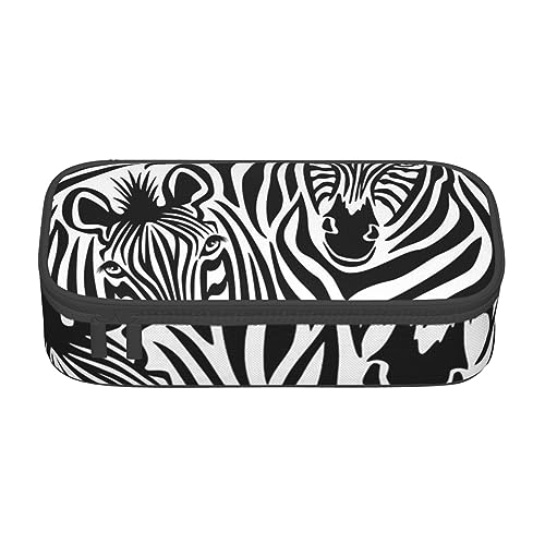 Federmäppchen mit Otter-Print und Zwischenschicht, für Schule, Büro und Reisen, hohe Kapazität, zebra, Einheitsgröße, Taschen-Organizer von SYLALE