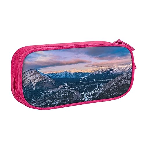 Federmäppchen mit Sonnenuntergang, doppelstöckig, für Schule, Büro und Reisen, hohe Kapazität, rose, Einheitsgröße, Taschen-Organizer von SYLALE