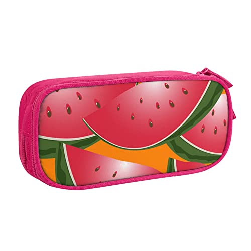 Federmäppchen mit Wassermelonen-Motiv, doppelstöckig, für Schule, Büro und Reisen, hohe Kapazität, rose, Einheitsgröße, Taschen-Organizer von SYLALE