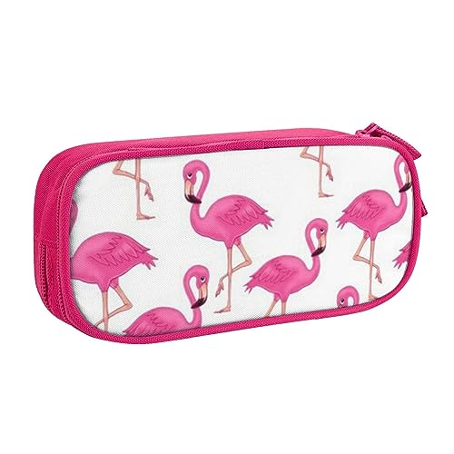 Federmäppchen mit pinkem Flamingo-Druck, doppelstöckig, für Schule, Büro und Reisen, hohe Kapazität, rose, Einheitsgröße, Taschen-Organizer von SYLALE