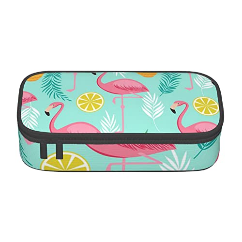 Federmäppchen mit süßem Slooth-Aufdruck und Zwischenschicht, für Schule, Büro und Reisen, hohe Kapazität, Flamingo, Einheitsgröße, Taschen-Organizer von SYLALE