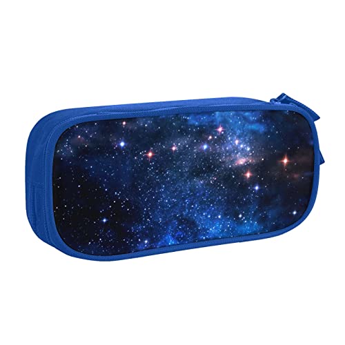 Galaxy Night Federmäppchen mit Doppeldecker-Motiv, für Schule, Büro und Reisen, hohe Kapazität, blau, Einheitsgröße, Taschen-Organizer von SYLALE