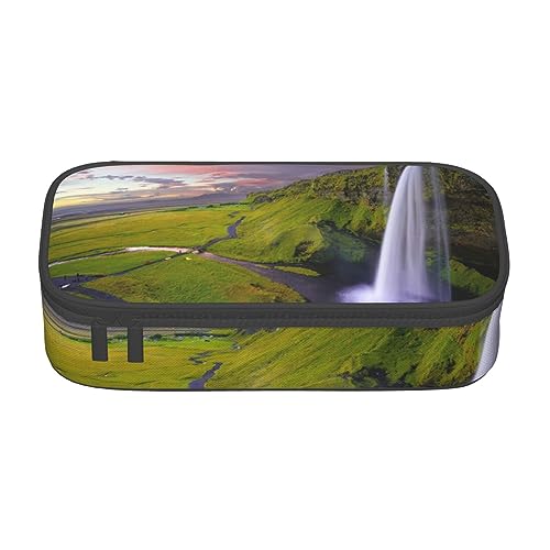 Himmel und Wasserfall Landschaft Druck mit Zwischenschicht Federmäppchen mit für Schule, Büro und Reisen, hohe Kapazität, Himmel und Wasserfall Landschaft, Einheitsgröße, Taschen-Organizer von SYLALE