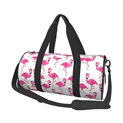 Reisetasche, wasserdicht, mit Flamingo-Druck, für Damen und Herren, Rosa, Schwarz , Einheitsgröße von SYLALE