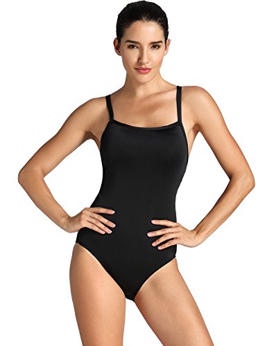 SYROKAN Damen Einteiler Sports Badeanzug - Endurance Bademode Schwimmanzug Schwarz 36 von SYROKAN