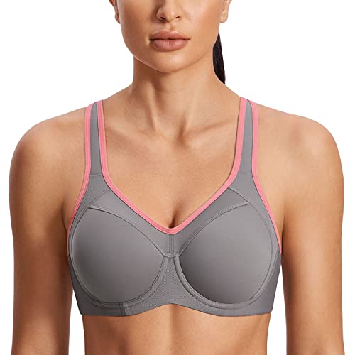 SYROKAN Damen Sport BH Starker Halt- Bügel Push Up Ringerrücken Gepolstert Fitness BH Mehrfarbig #2 75C von SYROKAN