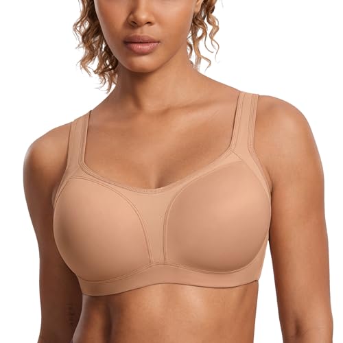 SYROKAN Damen Sport BH Große Brüste Starker Halt Bügel BH Gepolstert für Fitness Lauf Joggen Yoga Kaum Buff 90C SYROKAN Damen Sport BH Große Brüste Starker Halt Bügel BH Gepolstert für Fitness Lauf Joggen Yoga Kaum Buff 90C von SYROKAN