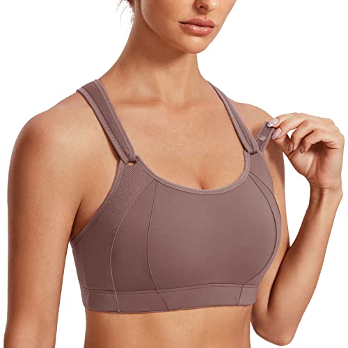SYROKAN Damen Sport BH Starker Halt Voll Cup ohne Bügel BH mit Verstellbaren Klettverschluss-Trägern Umber 75C SYROKAN Damen Sport BH Starker Halt Voll Cup ohne Bügel BH mit Verstellbaren Klettverschluss-Trägern Umber 75C von SYROKAN