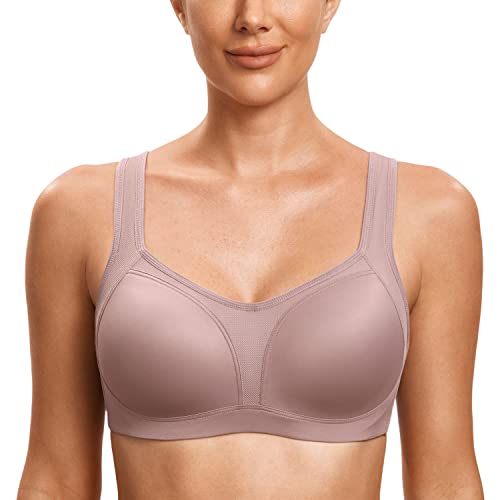 SYROKAN Damen Sport BH Große Brüste Starker Halt Bügel BH Gepolstert für Fitness Lauf Joggen Yoga Backstein 85E SYROKAN Damen Sport BH Große Brüste Starker Halt Bügel BH Gepolstert für Fitness Lauf Joggen Yoga Backstein 85E von SYROKAN