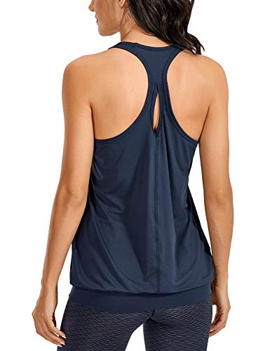 SYROKAN Damen Sport T-Shirt Tank Top - Ringerrücken Gym Elastische Fitness Echte Marine 36 von SYROKAN