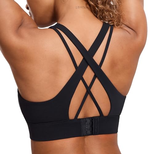 SYROKAN Sport BH Damen Starker Halt Vorderverschluss Schalen BH ohne Bügel Cross Back Schwarz 90F SYROKAN Sport BH Damen Starker Halt Vorderverschluss Schalen BH ohne Bügel Cross Back Schwarz 90F von SYROKAN