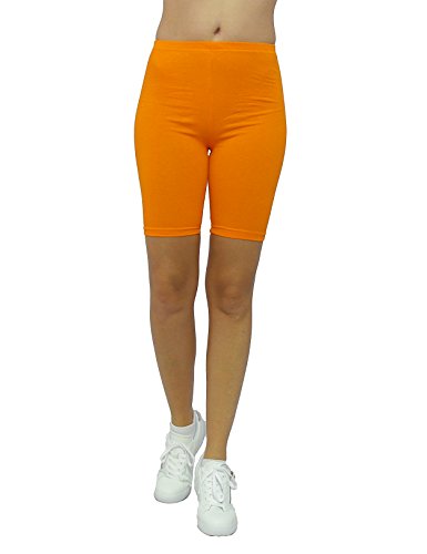 Damen Shorts Kurze Leggings Hotpants Sport Baumwolle orange M von SYS