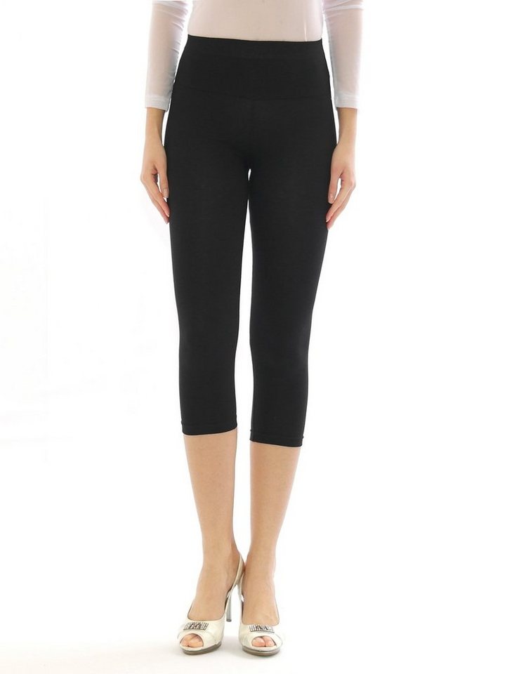 SYS Caprileggings Damen Capri 3/4 Leggings hoher Bund Hose Wäsche Leggins von SYS