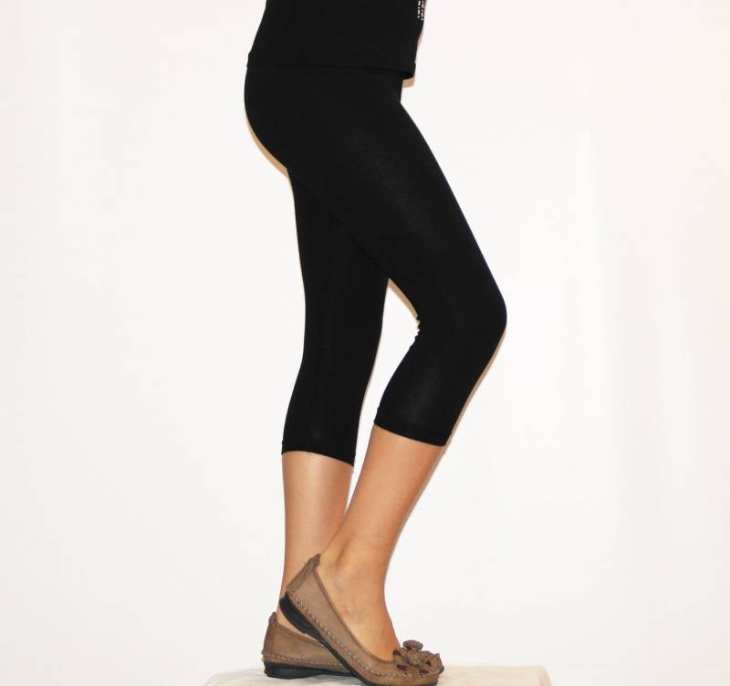 SYS Caprileggings Kinder Mädchen Hose Capri Leggings Leggins 3/4 Knie blickdicht von SYS