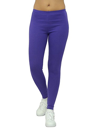 SYS Damen Thermo Leggings Hose lang Baumwolle Fleece violett S von SYS