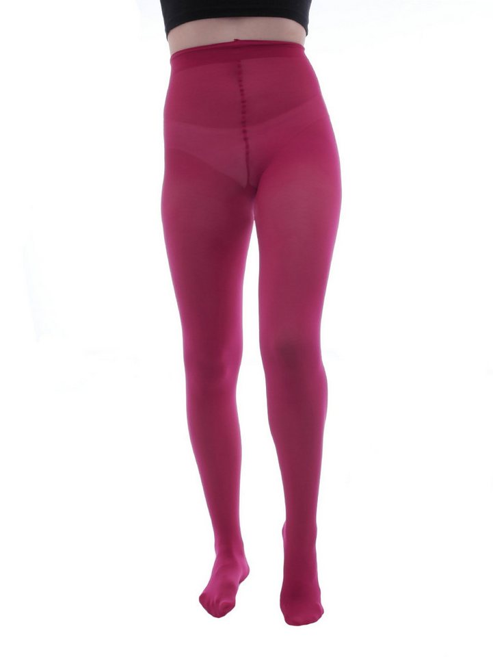 SYS Feinstrumpfhose Strumpfhose 40 DEN Mikrofaser matt Farben fuchsia-fuksja 4-L 40 DEN matt, 40 DEN von SYS