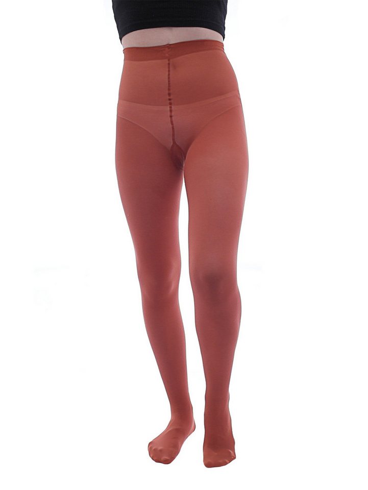 SYS Feinstrumpfhose Strumpfhose 40 DEN Mikrofaser matt Farben kupfer-rudy 5-XL 40 DEN matt, 40 DEN von SYS