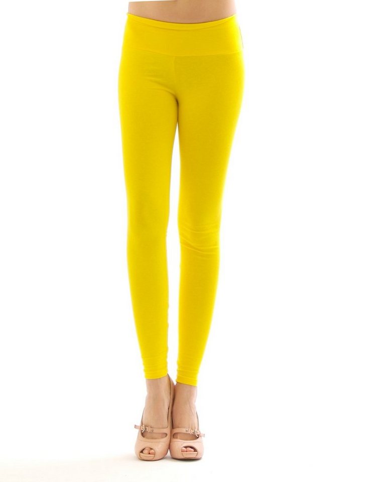 SYS Leggings Damen Leggings lang hoher Bund Baumwolle blickdicht von SYS