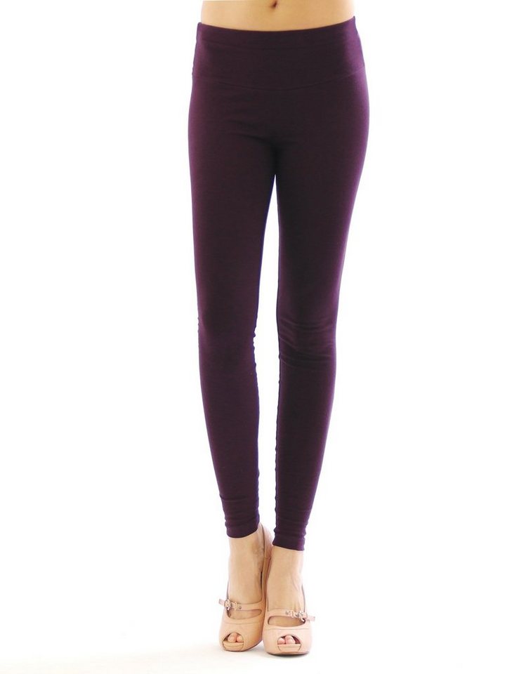 SYS Leggings Damen Leggings lang hoher Bund Baumwolle blickdicht von SYS